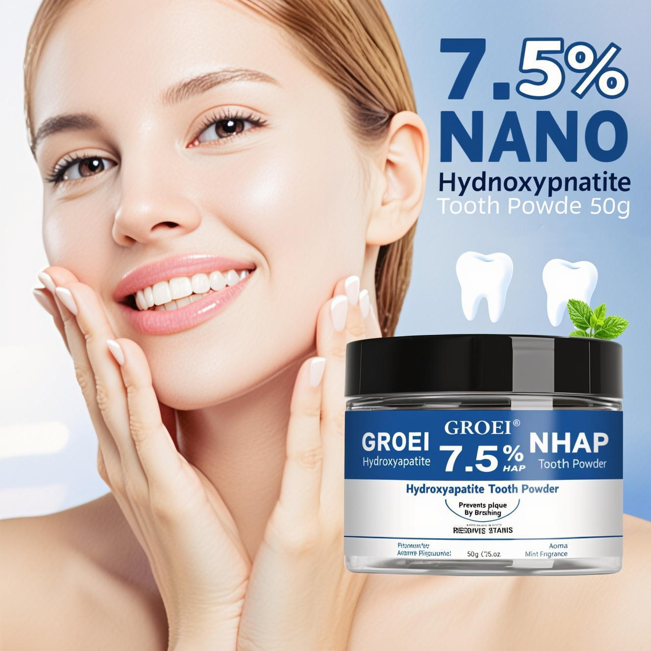Teeth Whitening Zimba - 7.5% Hydroxyapatite Enamel Repair Tooth Powder