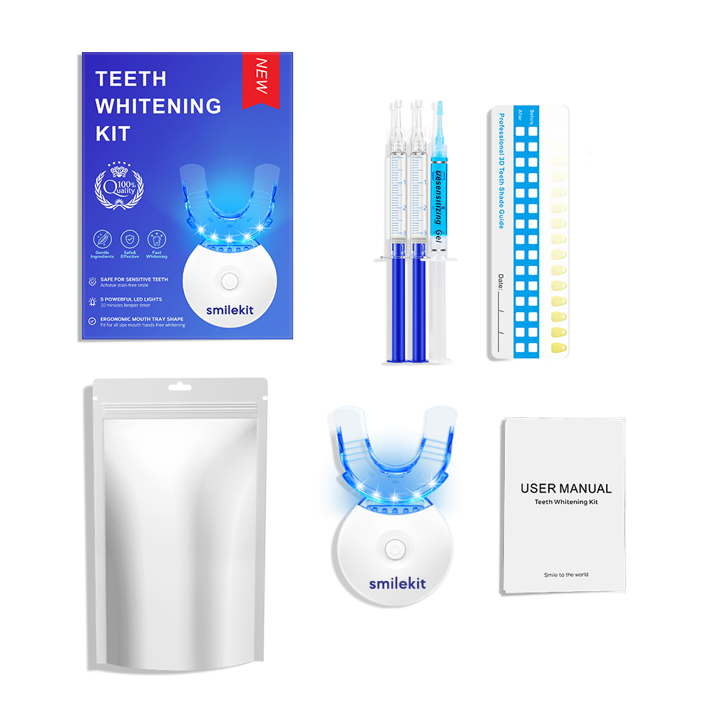 Teeth Whitening Gel Peroxide - Teeth Whitening Kit - 5X LED