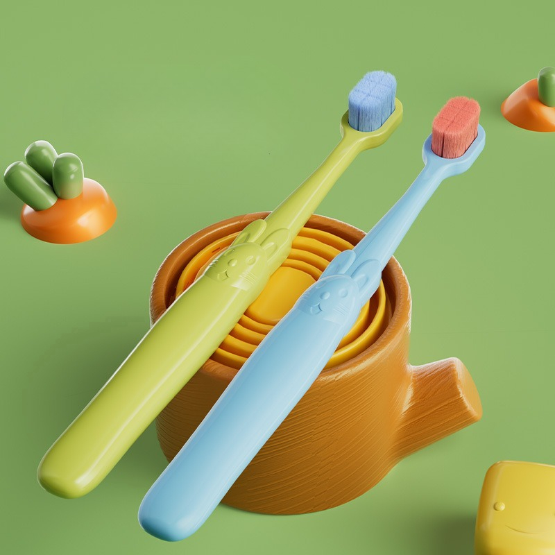 Teeth Whitening Brush - Cute Rabbit Shaped Children Toothbrush Soft