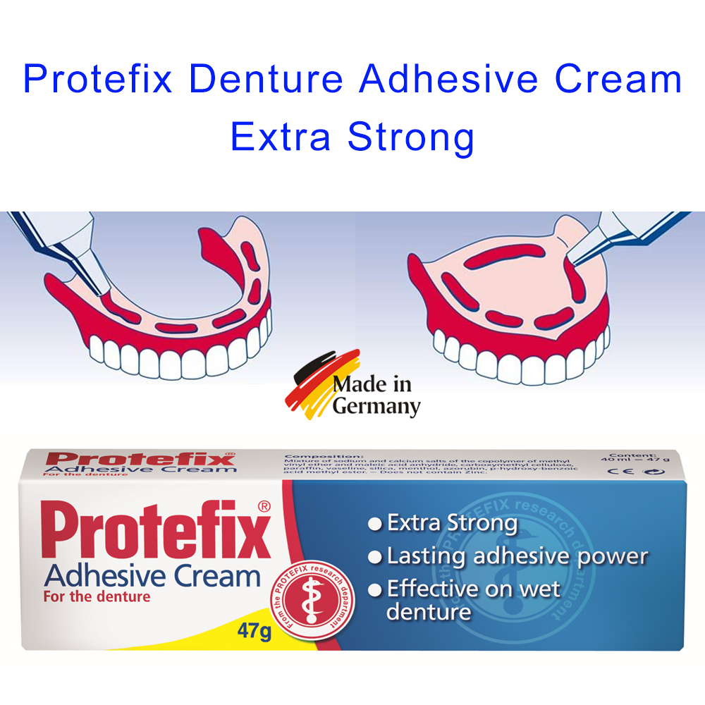 Teeth Whitening Paste - Protefix Adhesive Cream For Denture Fixing
