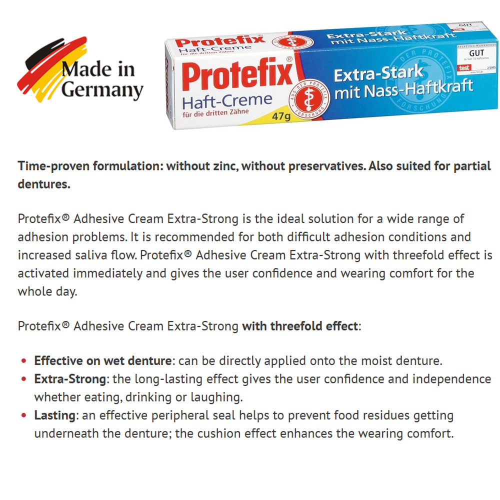 Protefix Adhesive Cream For De - đánh giá và giá Teeth Whitening Paste