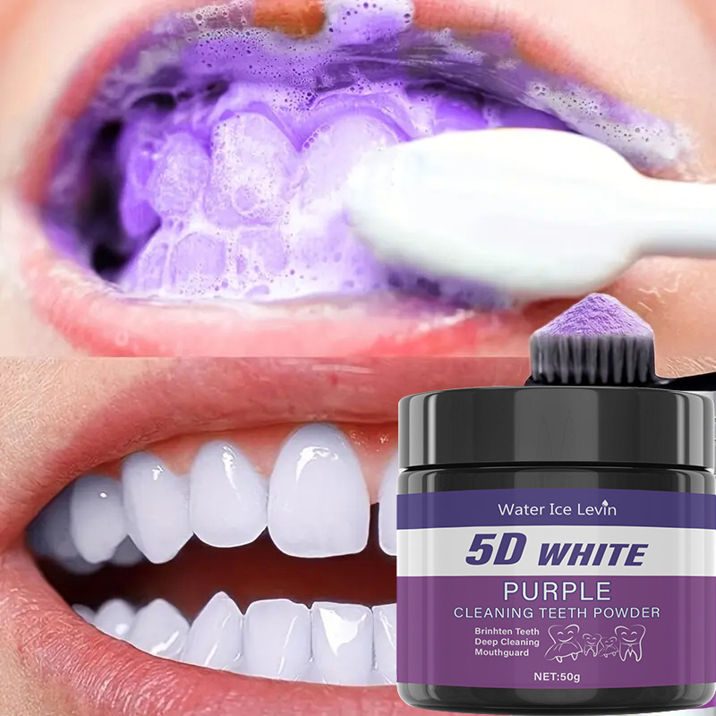 5D White Teeth Powder. Purple  - đánh giá và giá Teeth Whitening Baking Soda