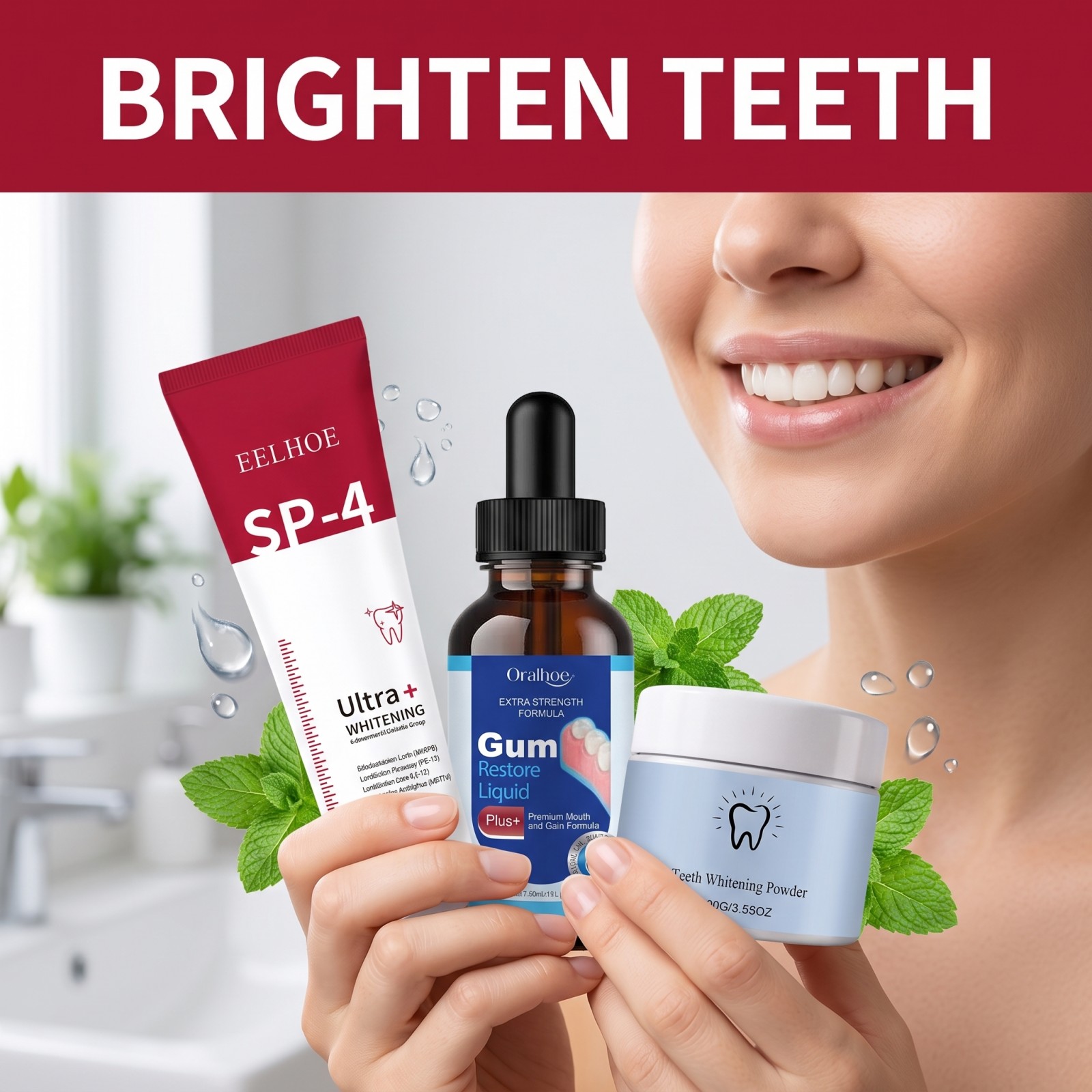 Oral Care Combo Set Whitening  - đánh giá và giá Teeth Whitening Zimba