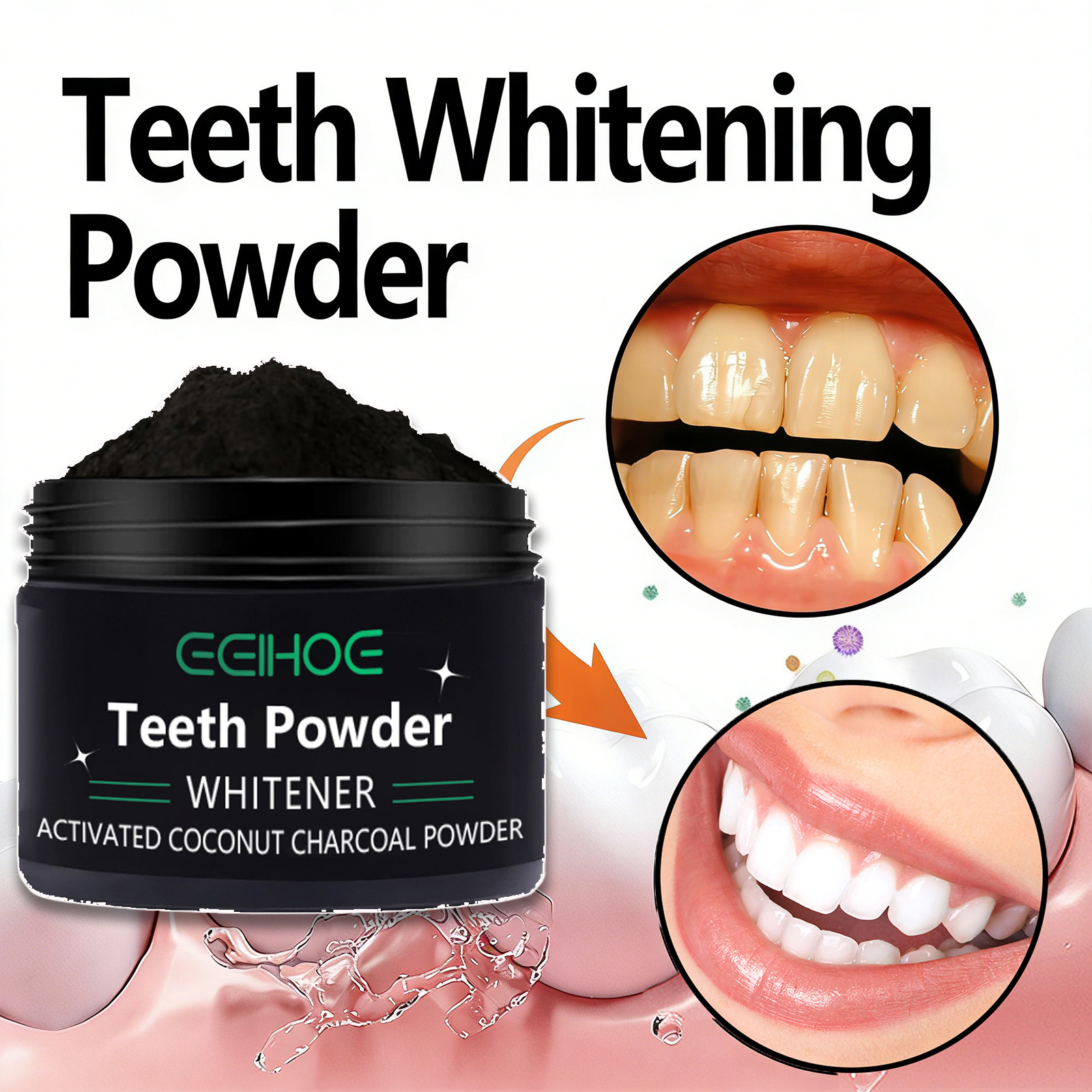 Natural Teeth Whitening Powder - đánh giá và giá Teeth Whitening Baking Soda