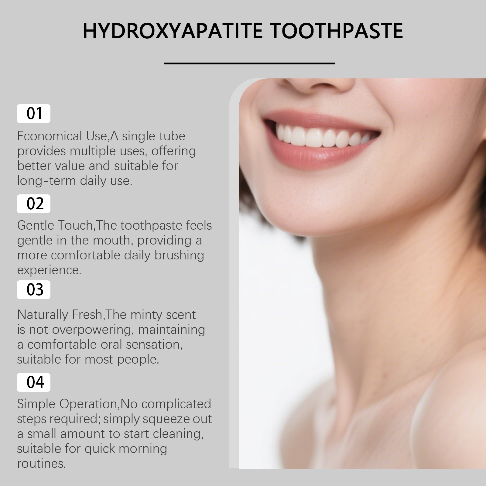 7.5% Hydroxyapatite Peppermint - đánh giá và giá Teeth Whitening Paste