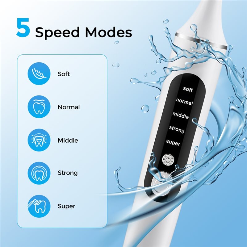A83G-LED Light Rechargeable El - đánh giá và giá Teeth Whitening Brush