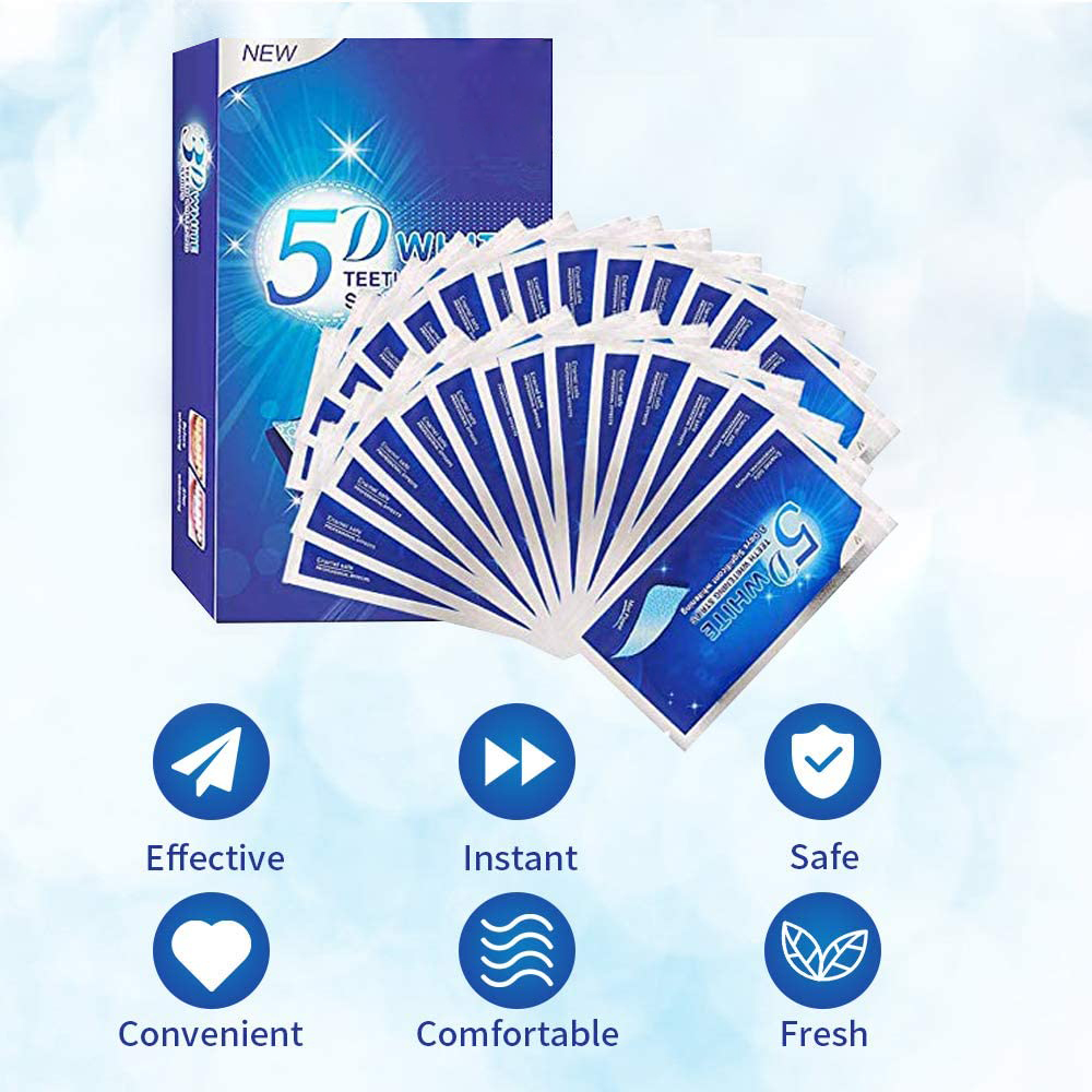 5D White Teeth Whitening Strip - đánh giá và giá Teeth Whitening Gel Peroxide