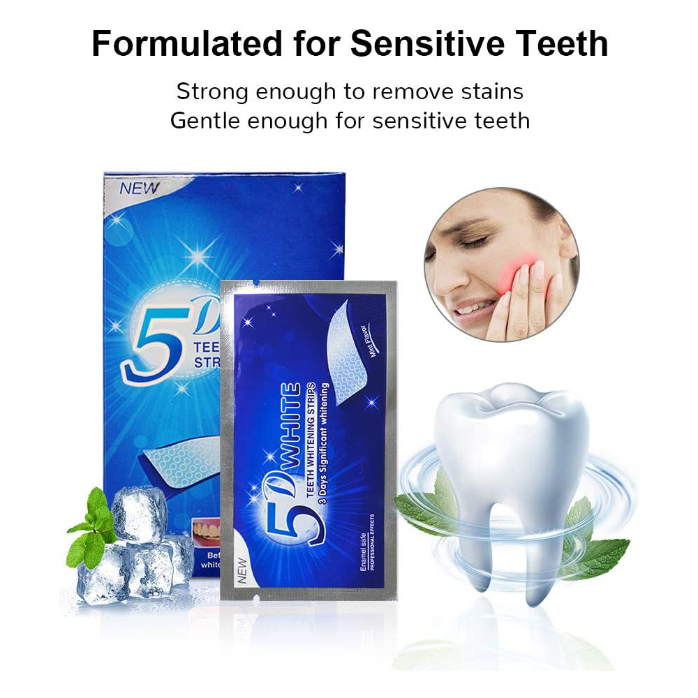 5D White Teeth Whitening Strip - đánh giá và giá Teeth Whitening Gel Peroxide