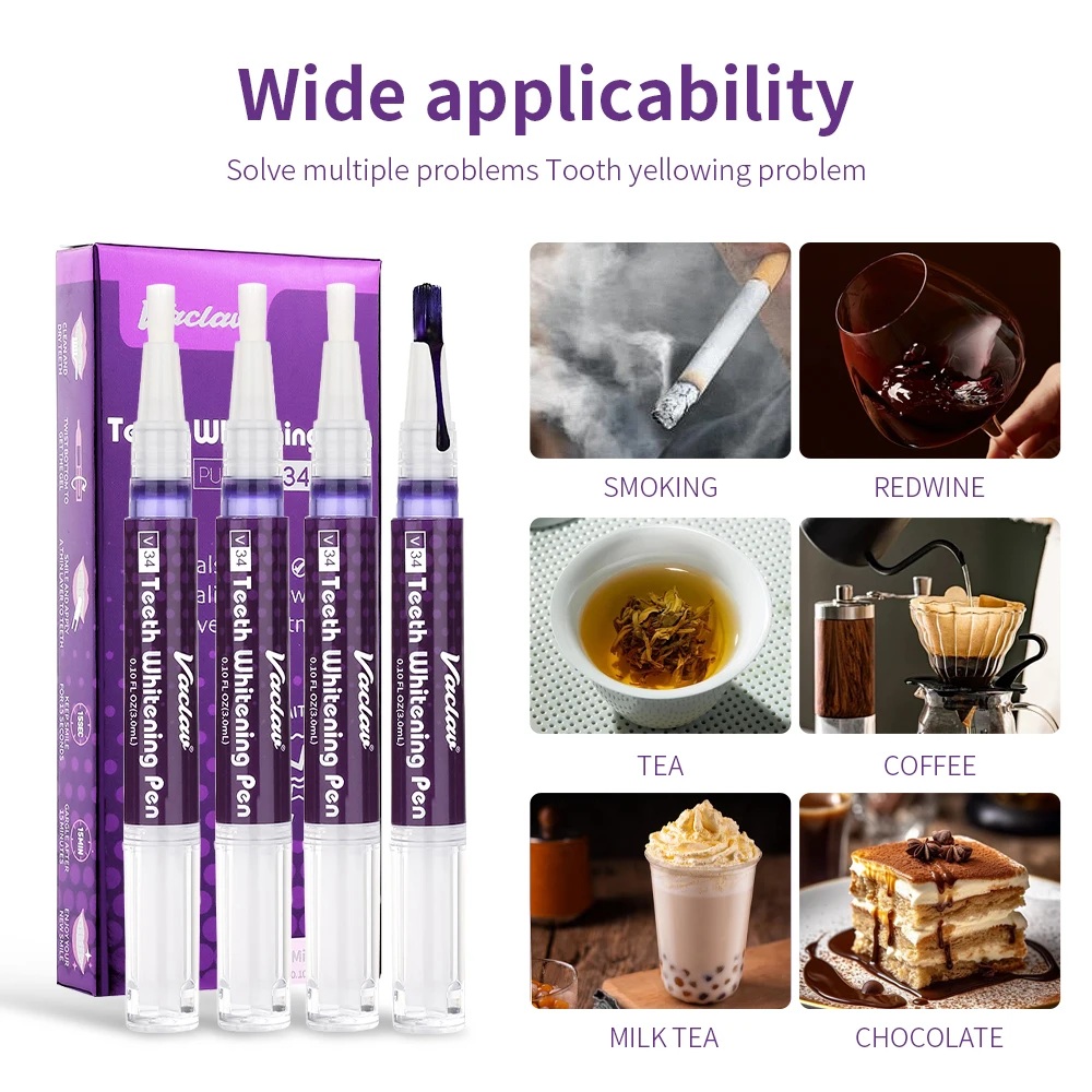 Vaclav V34 Purple teeth whiten - đánh giá và giá Teeth Whitening Gel Peroxide